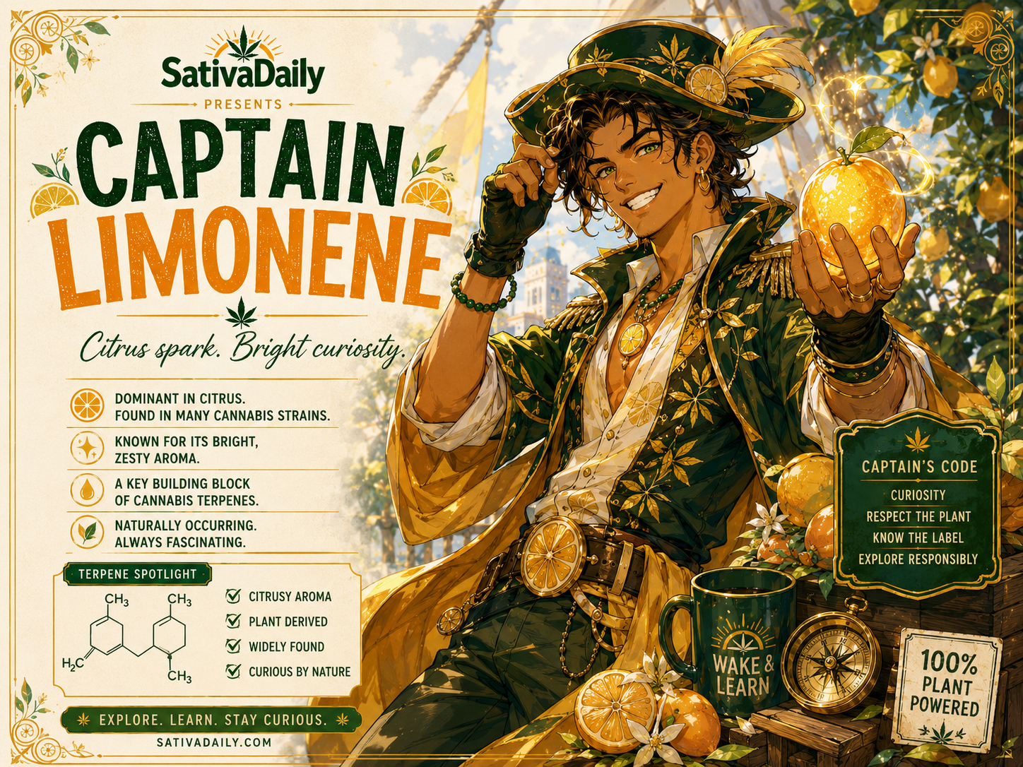 Captain Limonene character poster.