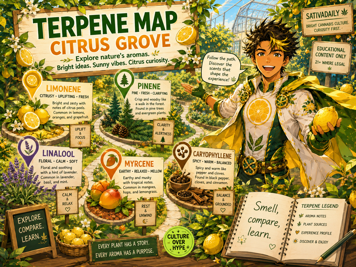 Terpene citrus grove map.