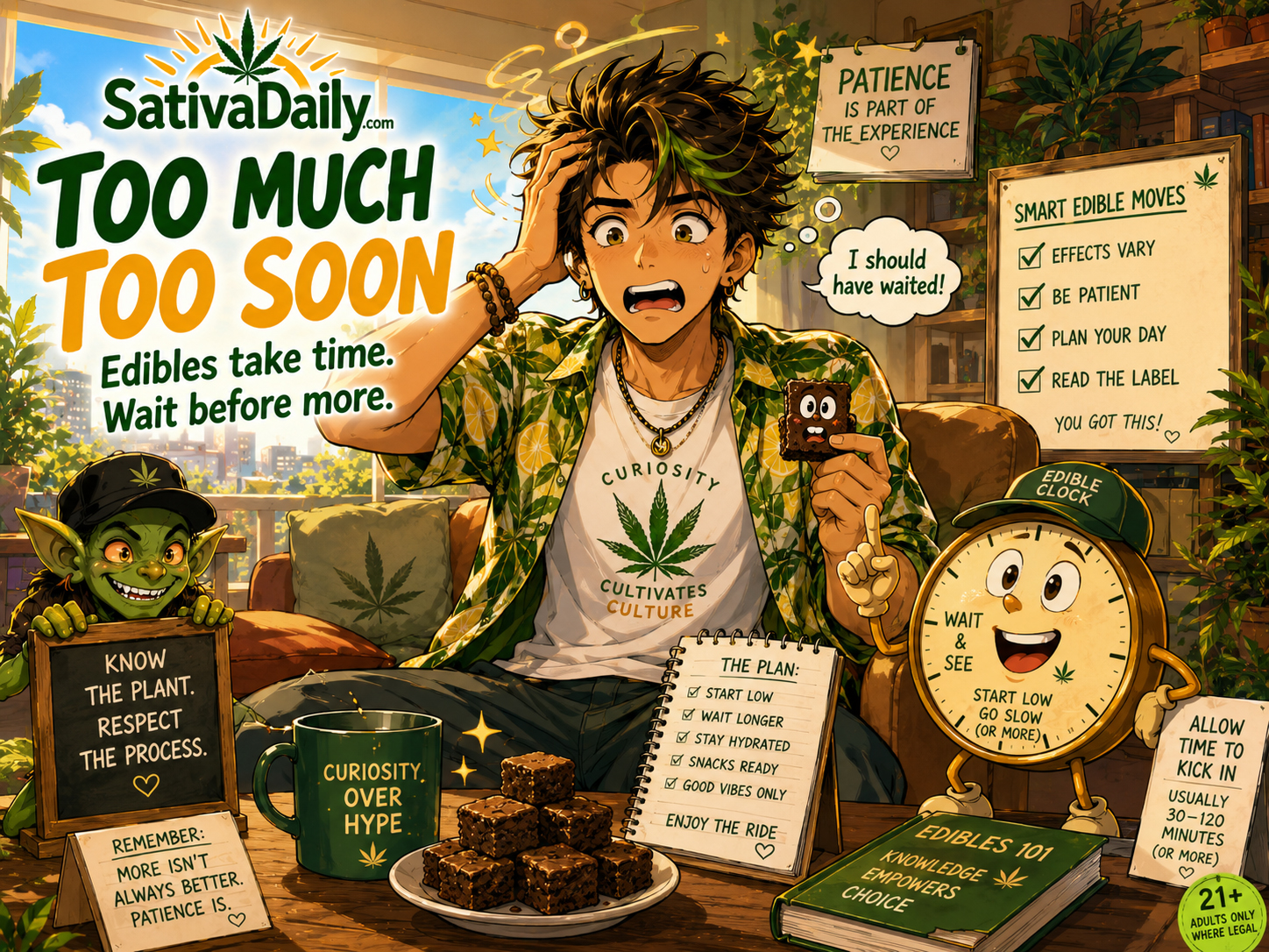 Too much too soon edible incident poster.